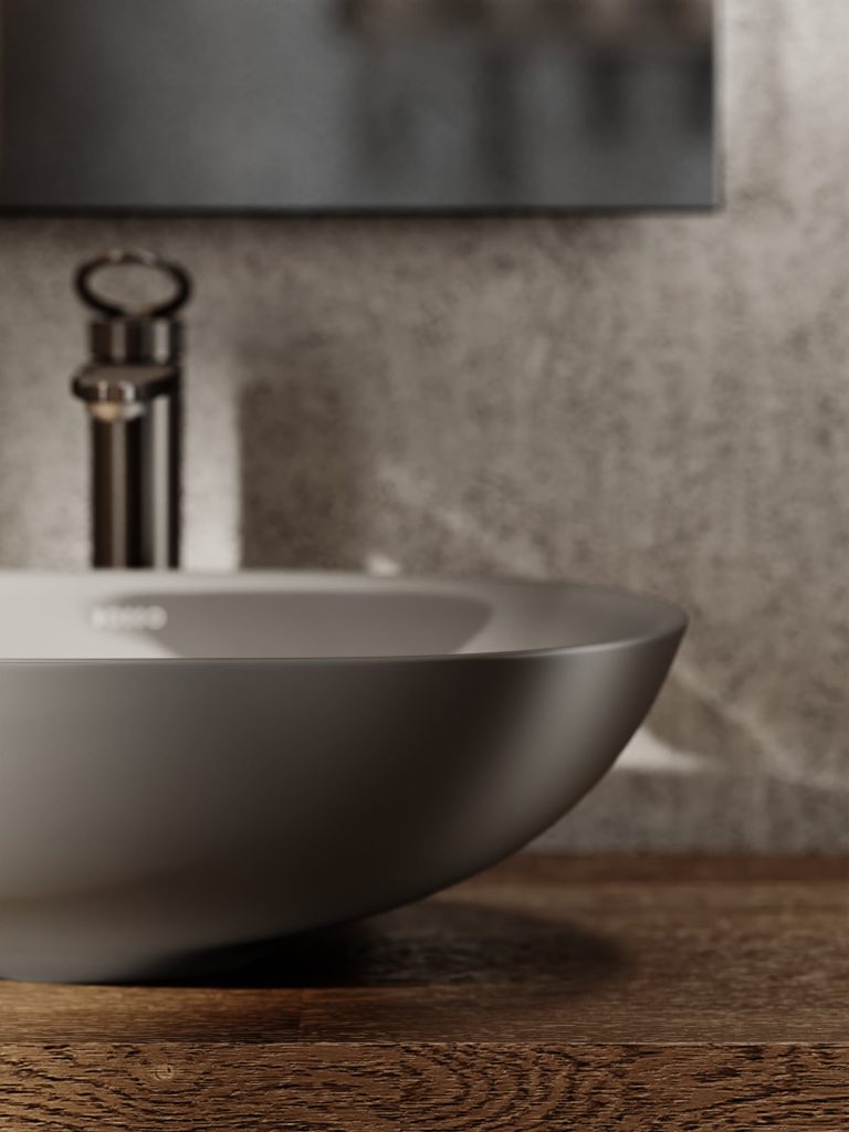Bateria umywalkowa nablatowa wysoka Essia – gun metal – Kolekcja Essia – BOCCO Bateria umywalkowa nablatowa wysoka Essia – gun metal - Kolekcja Essia - BOCCO