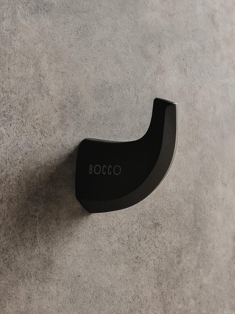 Haczyk na ręcznik Nebis – czarny mat – Kolekcja Nebis – BOCCO Haczyk na ręcznik Nebis – czarny mat - Kolekcja Nebis - BOCCO