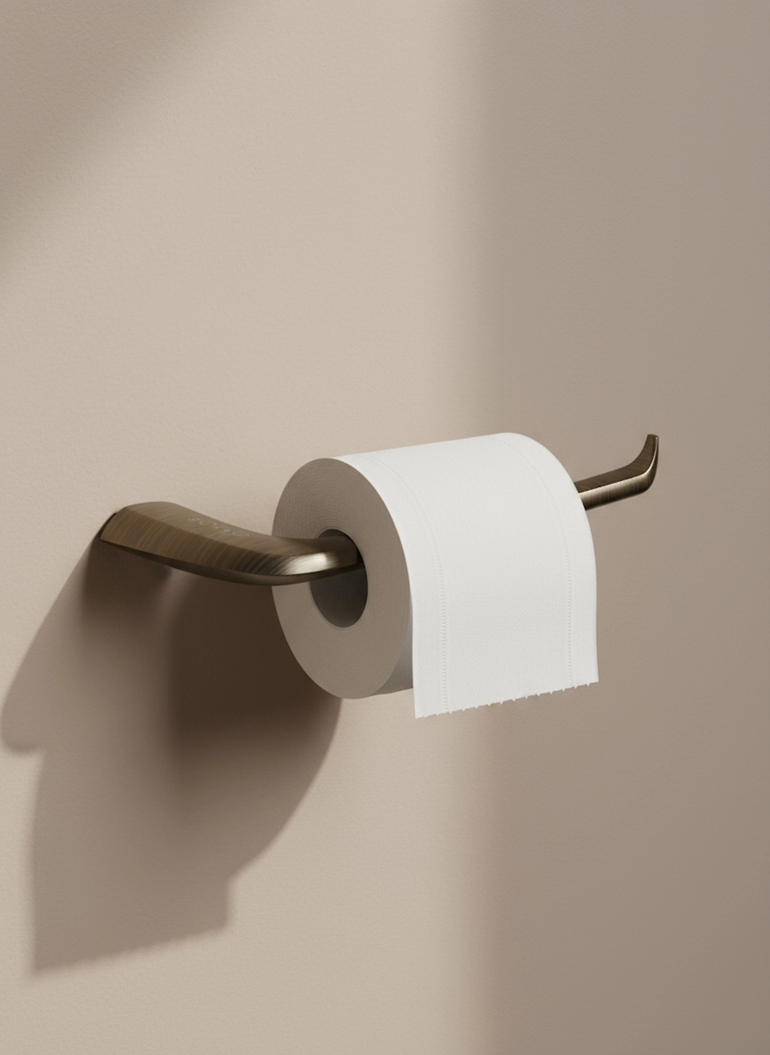 Uchwyt na papier toaletowy Nebis – brąz szczotkowany – Kolekcja Nebis – BOCCO