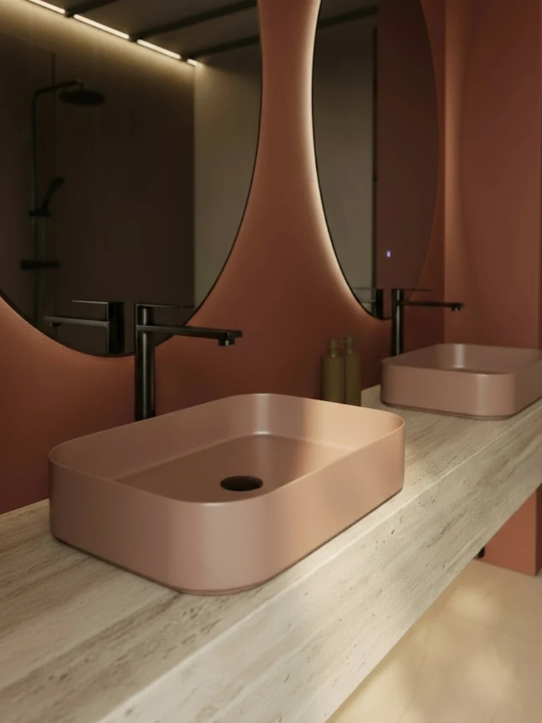 Bateria umywalkowa nablatowa wysoka Arcos – czarny mat – Kolekcja Arcos – BOCCO