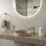 Bateria umywalkowa nablatowa niska Structa – beż – Kolekcja Structa – BOCCO