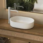 Bateria umywalkowa nablatowa wysoka Structa – beż – Kolekcja Structa – BOCCO