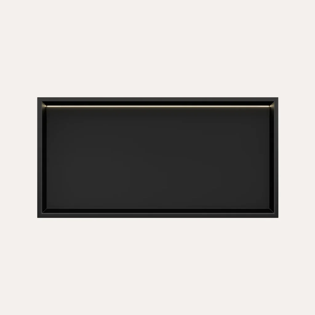 Niecka LED poziom – czarny mat -  - BOCCO