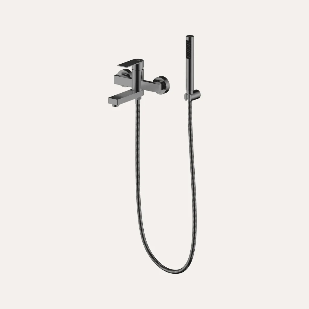 Bateria wannowa natynkowa Arcos – gun metal - Kolekcja Arcos - BOCCO