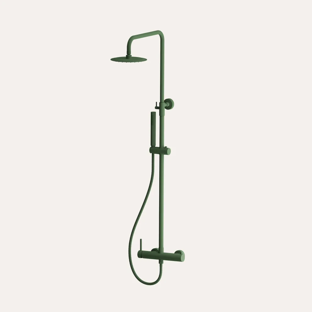 Zestaw prysznicowy natynkowy Structa – sage green – Kolekcja Structa – BOCCO Zestaw prysznicowy natynkowy Structa – sage green - Kolekcja Structa - BOCCO