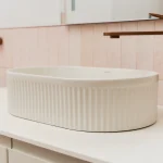 Umywalka nablatowa Pleat owalna – beż - Kolekcja Pleat - BOCCO