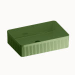 Umywalka nablatowa Pleat prostokątna – sage green - Kolekcja Pleat - BOCCO