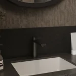 Bateria umywalkowa nablatowa niska Arcos – gun metal – Kolekcja Arcos – BOCCO