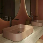 Bateria umywalkowa nablatowa wysoka Arcos – gun metal – Kolekcja Arcos – BOCCO
