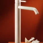 Bateria umywalkowa nablatowa wysoka Structa – beż – Kolekcja Structa – BOCCO