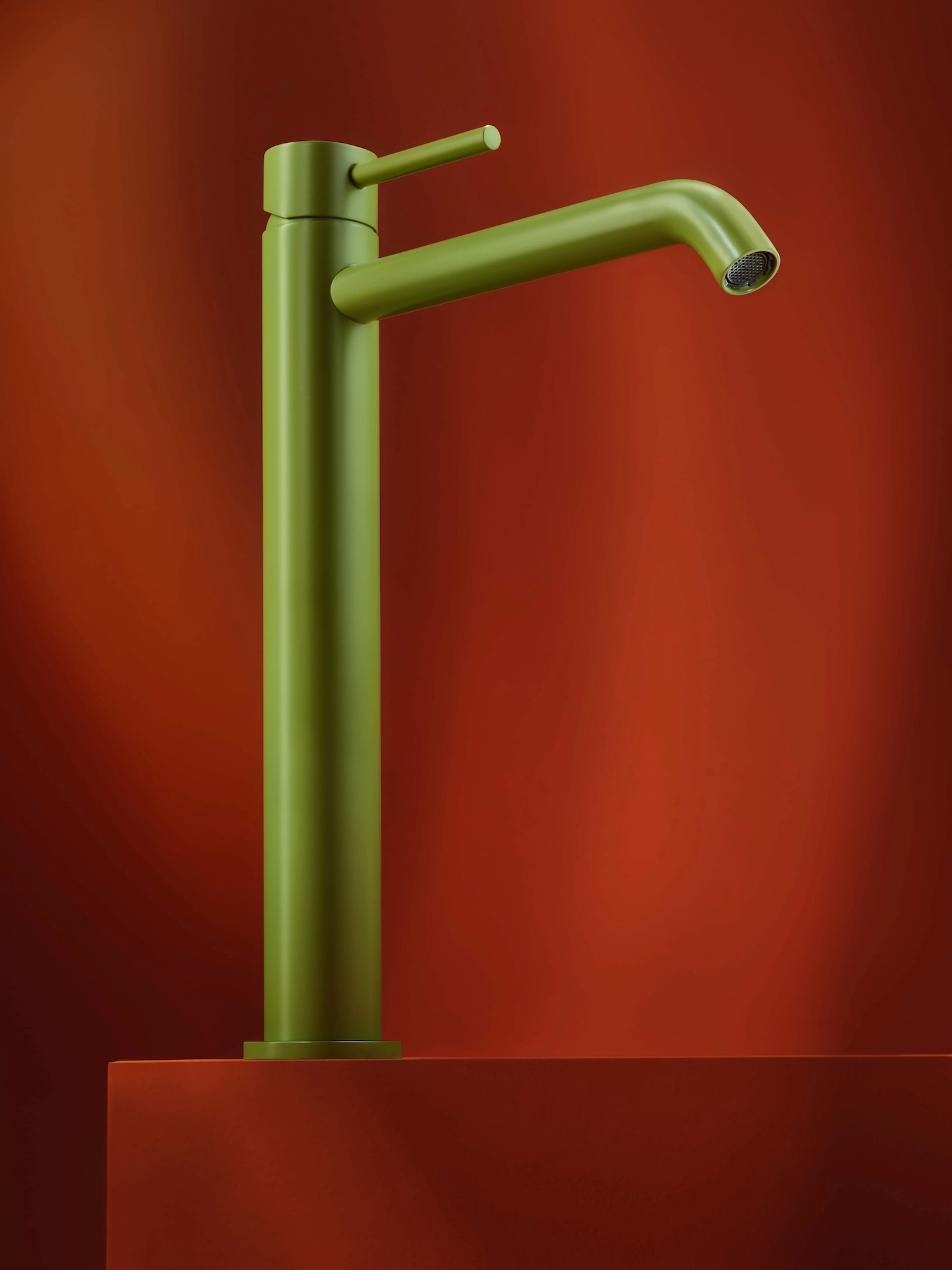 Bateria umywalkowa nablatowa wysoka Structa – sage green - Kolekcja Structa - BOCCO
