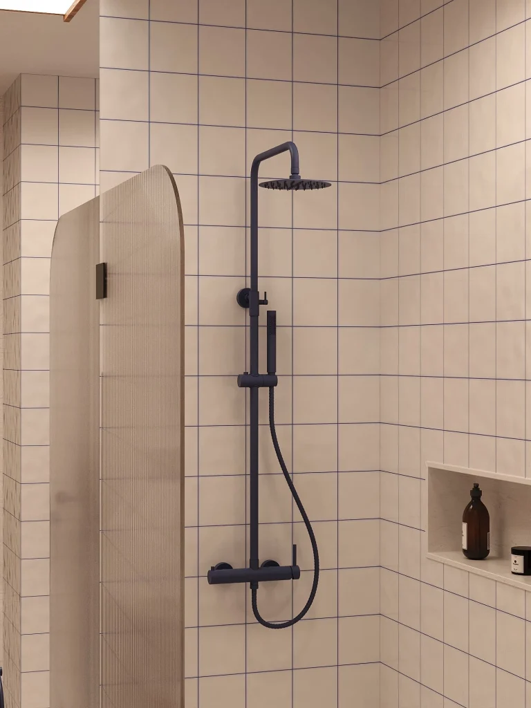 Zestaw prysznicowy natynkowy Structa – cobalt blue – Kolekcja Structa – BOCCO