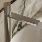 Bateria umywalkowa nablatowa wysoka Vellum – stal szczotkowana – Kolekcja Vellum – BOCCO