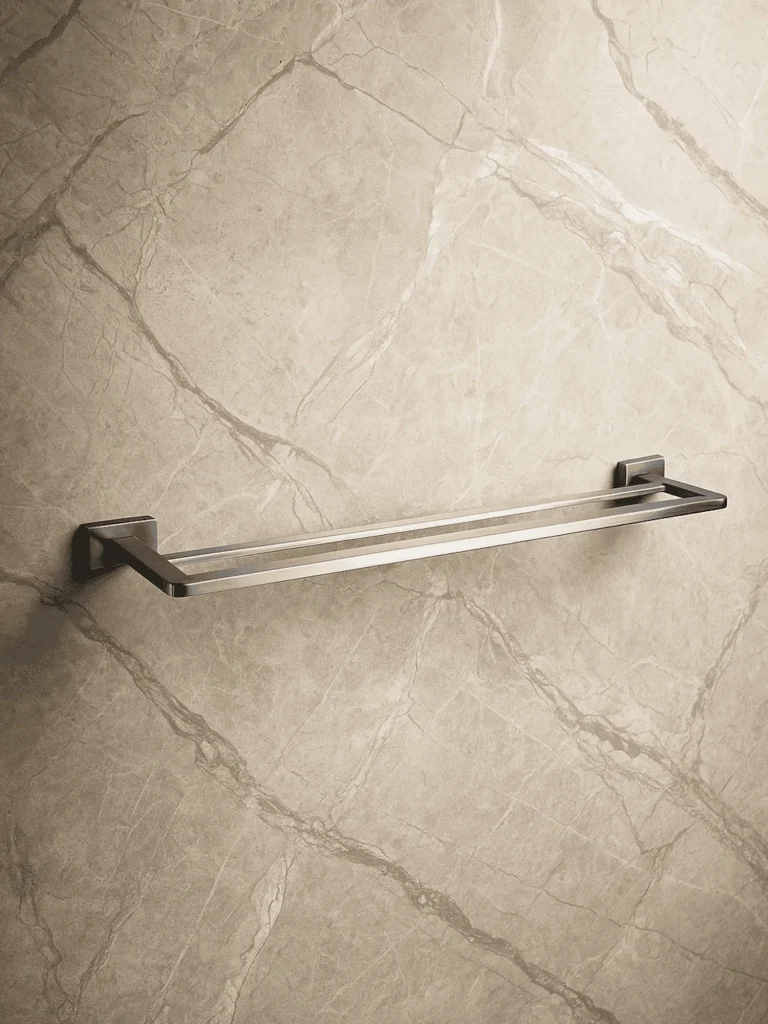 Wieszak na ręcznik podwójny Arcos – gun metal – Kolekcja Arcos – BOCCO