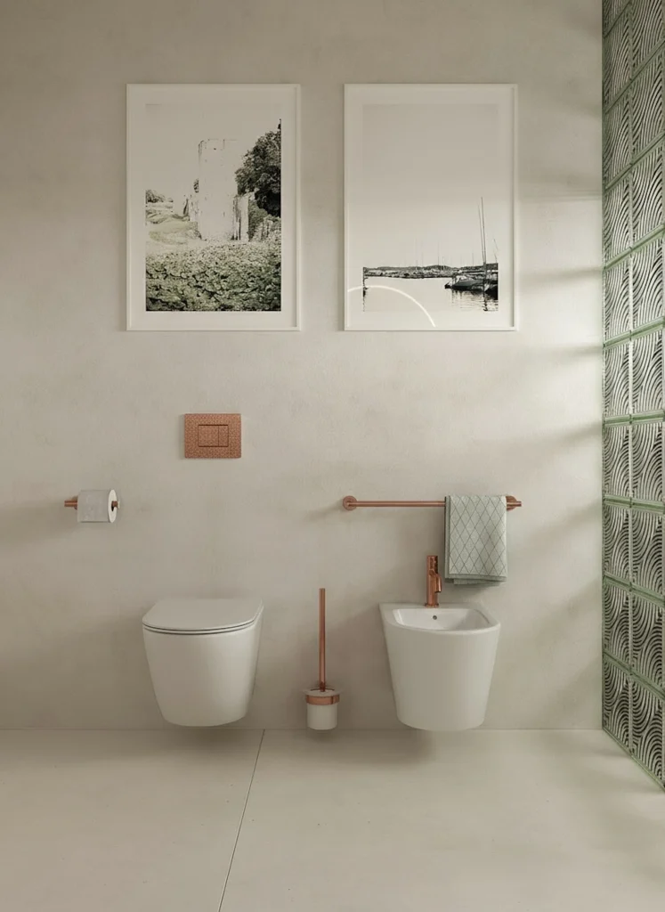 Szczotka WC Structa – miedź szczotkowana – Kolekcja Structa – BOCCO