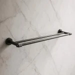 Wieszak na ręcznik podwójny Vellum – gun metal – Kolekcja Vellum – BOCCO