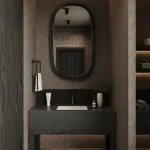 Bateria umywalkowa nablatowa niska Arcos – gun metal – Kolekcja Arcos – BOCCO