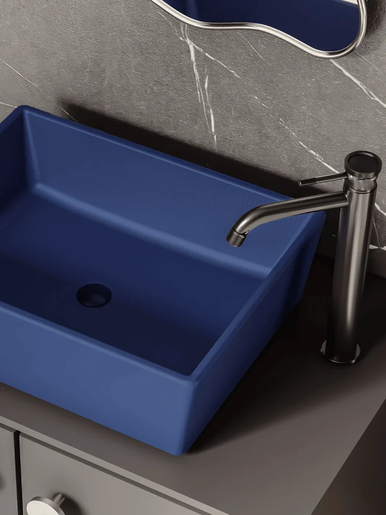 Bateria umywalkowa nablatowa wysoka Liora – chrom – Kolekcja Liora – BOCCO