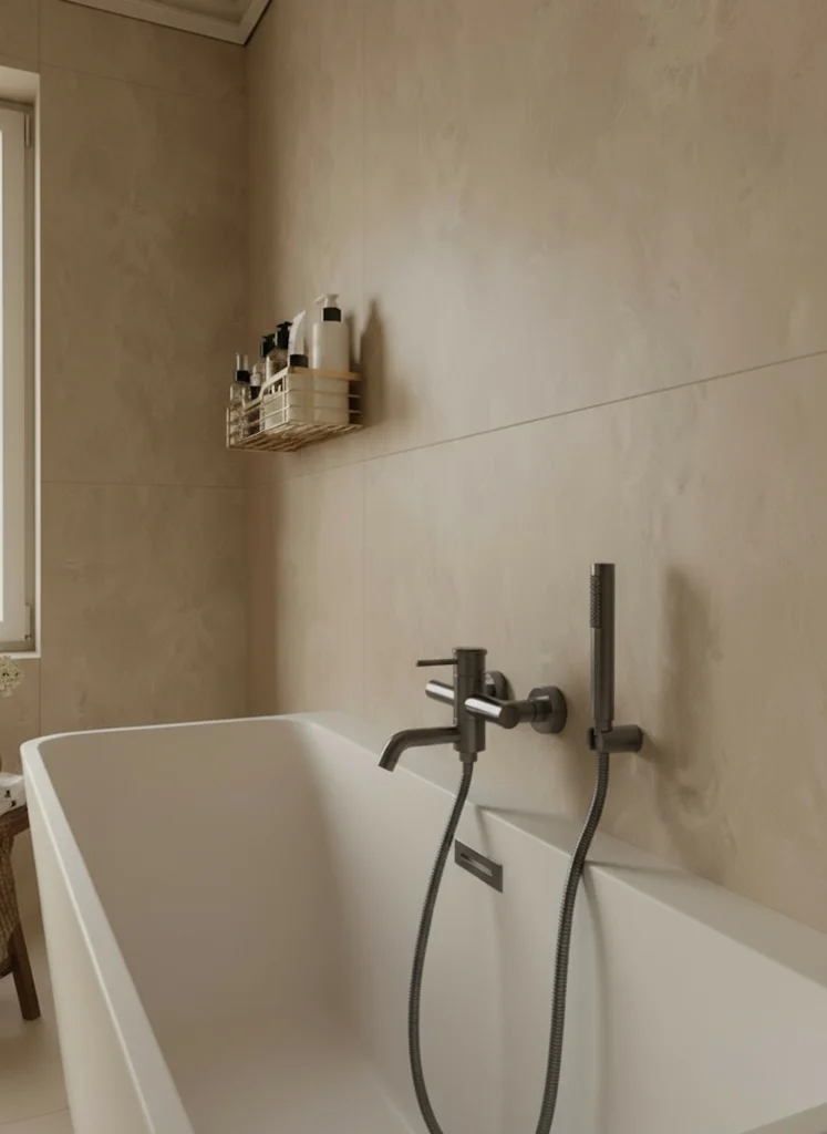 Bateria wannowa natynkowa Liora – gun metal – Kolekcja Liora – BOCCO