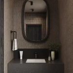 Bateria umywalkowa nablatowa niska Arcos – gun metal – Kolekcja Arcos – BOCCO