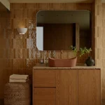Bateria umywalkowa nablatowa wysoka Structa – terakota - Kolekcja Structa - BOCCO