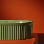 Umywalka nablatowa Pleat owalna – sage green – Kolekcja Pleat – BOCCO Umywalka nablatowa Pleat owalna – sage green - Kolekcja Pleat - BOCCO