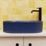 Umywalka nablatowa Pleat owalna – cobalt blue – Kolekcja Pleat – BOCCO Umywalka nablatowa Pleat owalna – cobalt blue - Kolekcja Pleat - BOCCO
