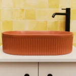 Umywalka nablatowa Pleat owalna – terakota - Kolekcja Pleat - BOCCO