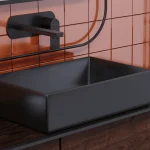 Umywalka nablatowa Frame prostokątna – czarny mat - Kolekcja Frame - BOCCO
