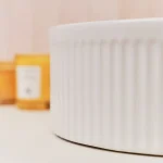 Umywalka nablatowa Pleat okrągła – biały połysk - Kolekcja Pleat - BOCCO