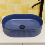 Umywalka nablatowa Pleat owalna – cobalt blue – Kolekcja Pleat – BOCCO Umywalka nablatowa Pleat owalna – cobalt blue - Kolekcja Pleat - BOCCO