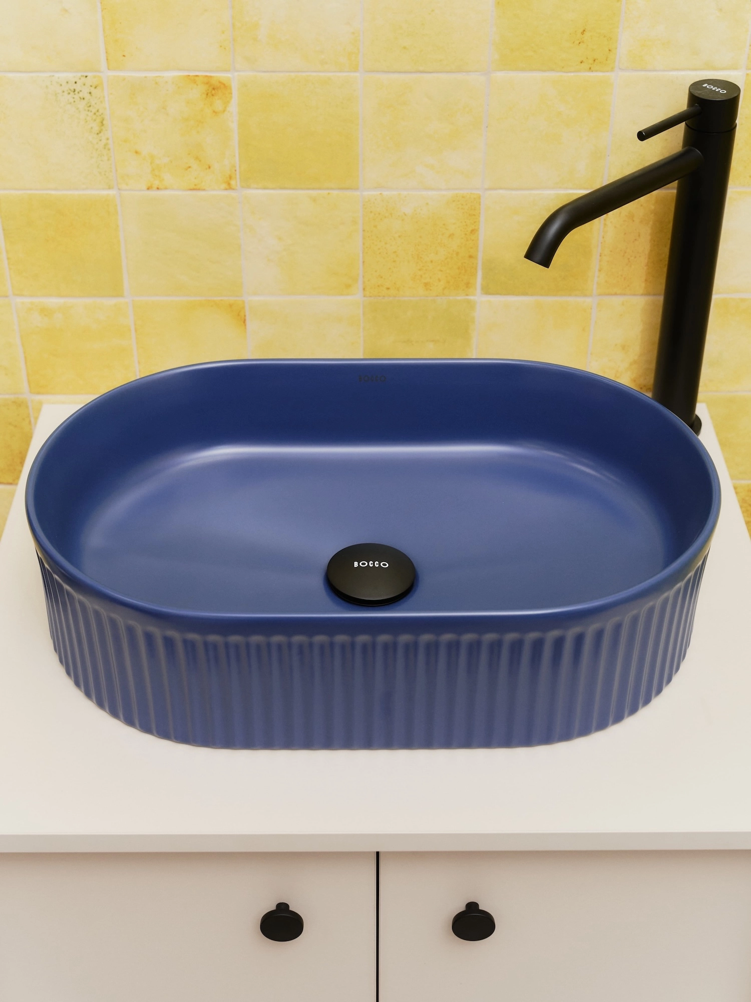 Umywalka nablatowa Pleat owalna – cobalt blue - Kolekcja Pleat - BOCCO