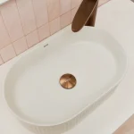 Umywalka nablatowa Pleat owalna – beż - Kolekcja Pleat - BOCCO