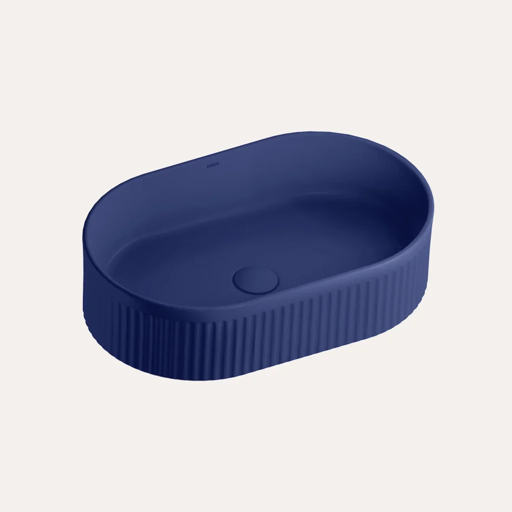 Umywalka nablatowa Pleat owalna – cobalt blue – Kolekcja Pleat – BOCCO Umywalka nablatowa Pleat owalna – cobalt blue - Kolekcja Pleat - BOCCO