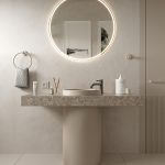 Bateria umywalkowa nablatowa niska Liora – gun metal – Kolekcja Liora – BOCCO