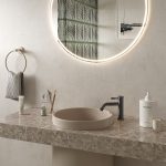 Bateria umywalkowa nablatowa niska Liora – gun metal – Kolekcja Liora – BOCCO