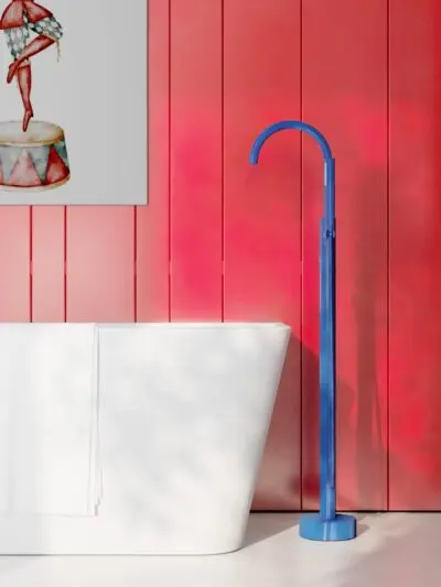 Bateria wannowa wolnostojąca Structa – cobalt blue