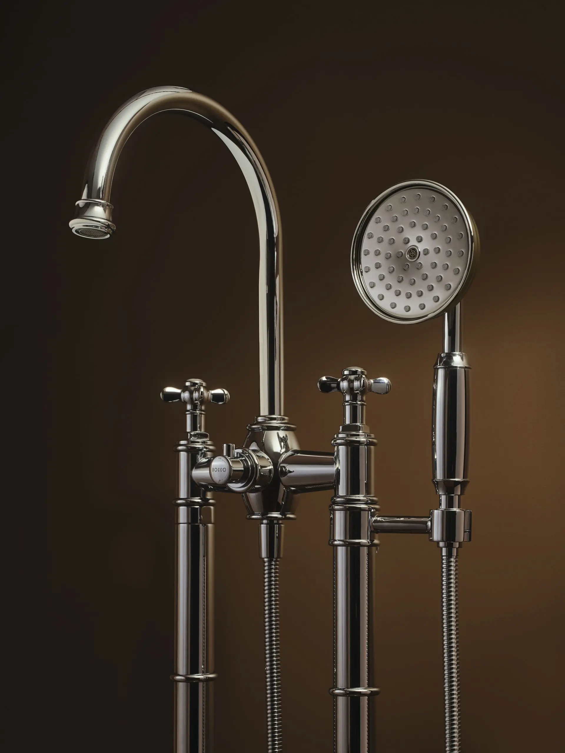Bateria wannowa wolnostojąca Classic – chrom