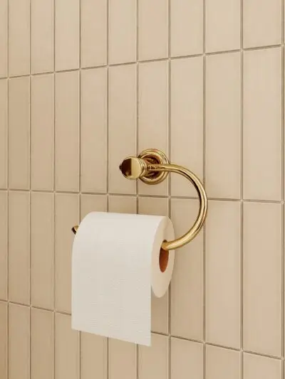 Uchwyt na papier toaletowy Classic – złoto szczotkowane
