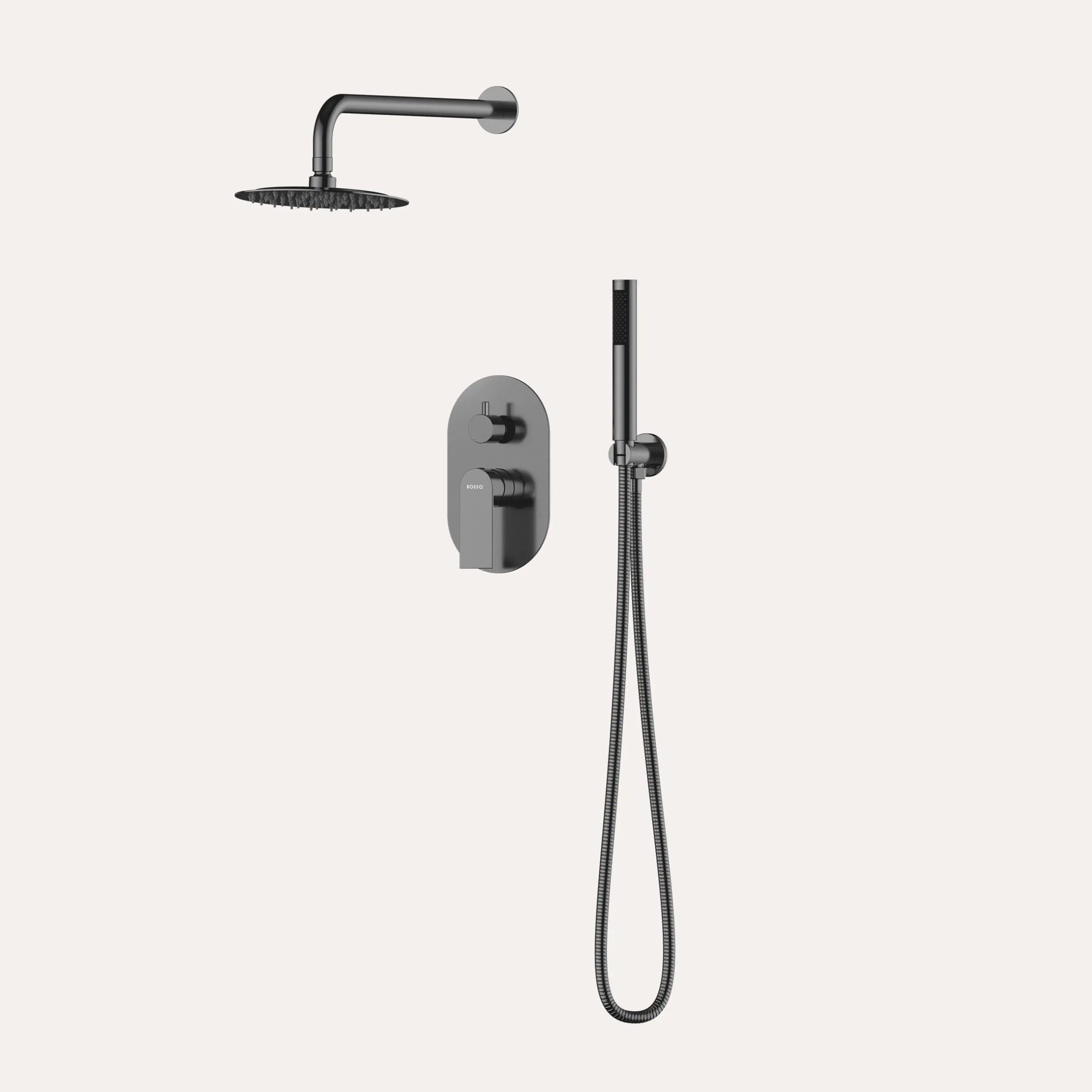 Zestaw prysznicowy podtynkowy Arcos – gun metal