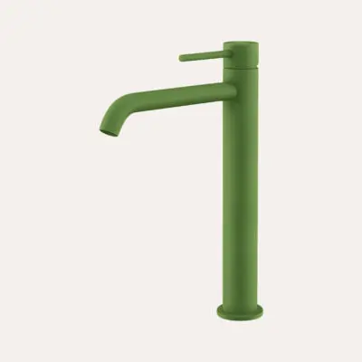 AL01STRDG-2 Bateria umywalkowa nablatowa wysoka Structa – sage green