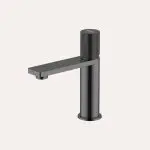 Bateria umywalkowa nablatowa niska Vellum – gun metal