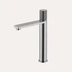 Bateria umywalkowa nablatowa wysoka Vellum – stal szczotkowana