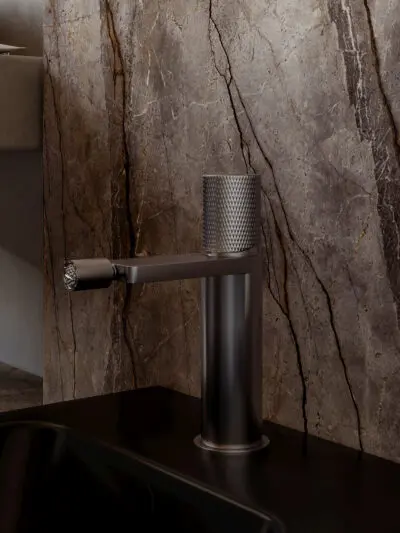 Bateria bidetowa Vellum – gun metal