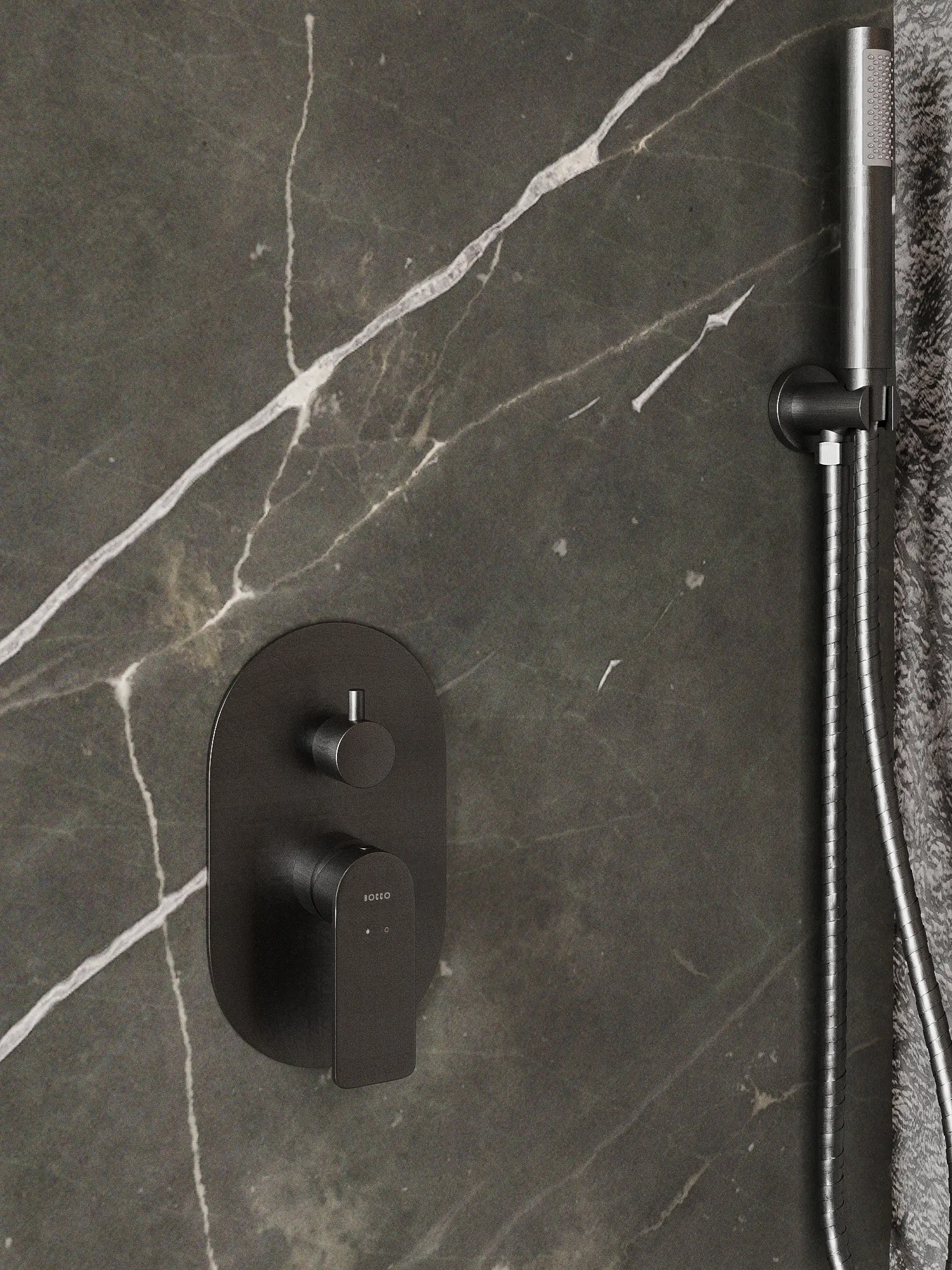 Zestaw prysznicowy podtynkowy Arcos – gun metal