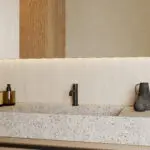 Bateria umywalkowa nablatowa niska Structa – czarny mat