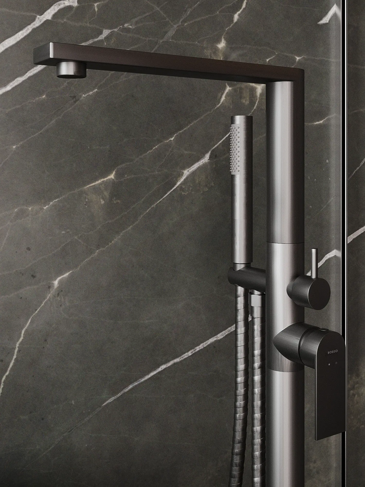 Bateria wannowa wolnostojąca Arcos – gun metal