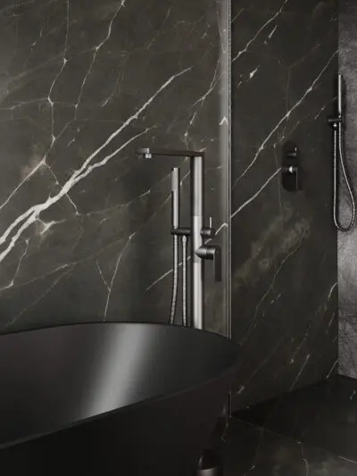 Bateria wannowa wolnostojąca Arcos – gun metal