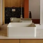 Bateria umywalkowa nablatowa wysoka Arcos – stal szczotkowana - Kolekcja Arcos - BOCCO