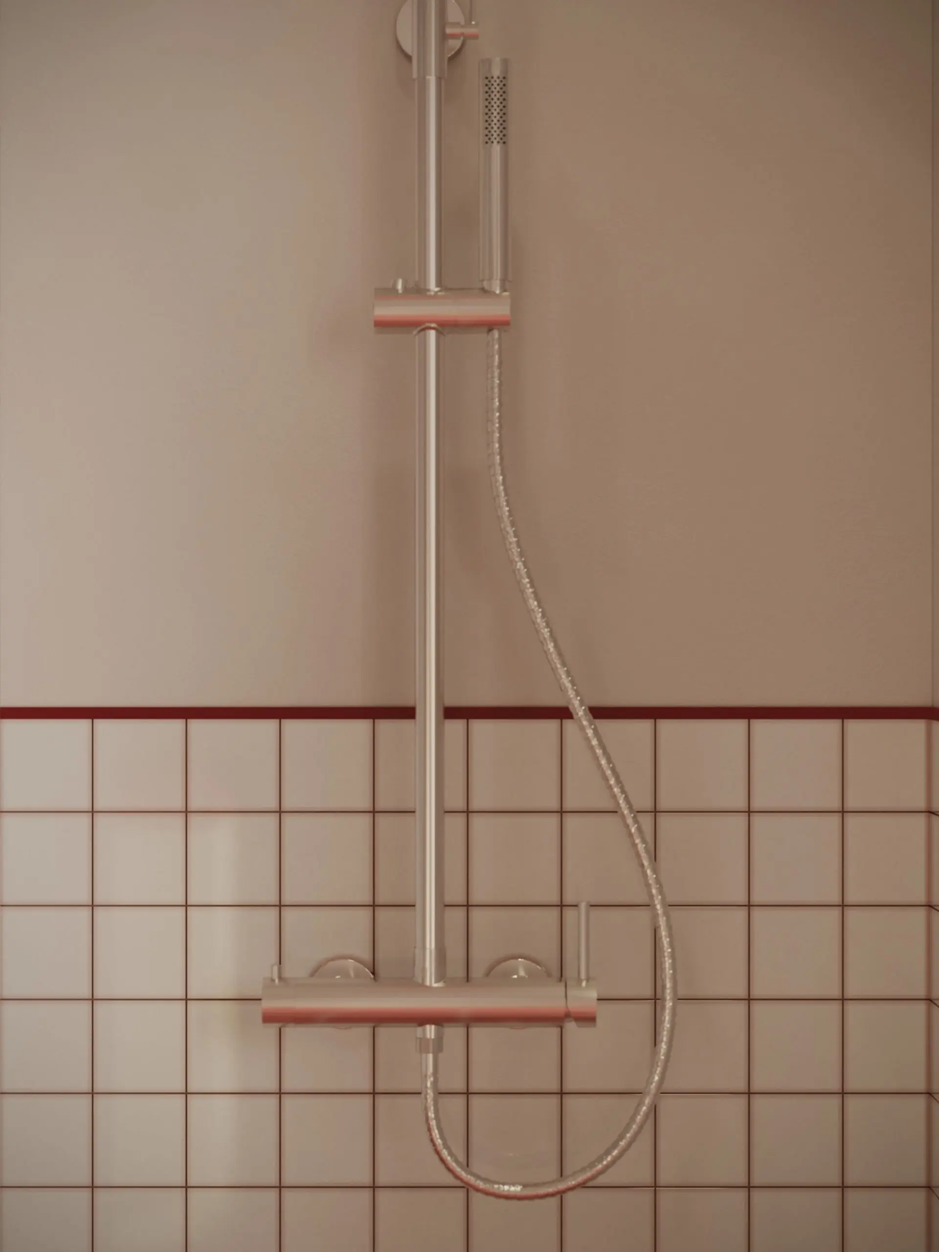 Zestaw prysznicowy natynkowy Structa – chrom